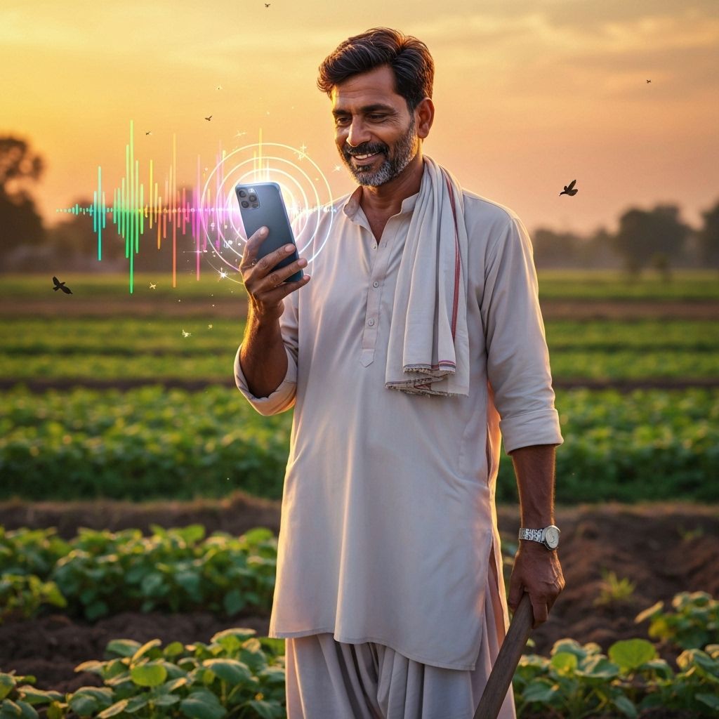 Rural farmer using voice technology
